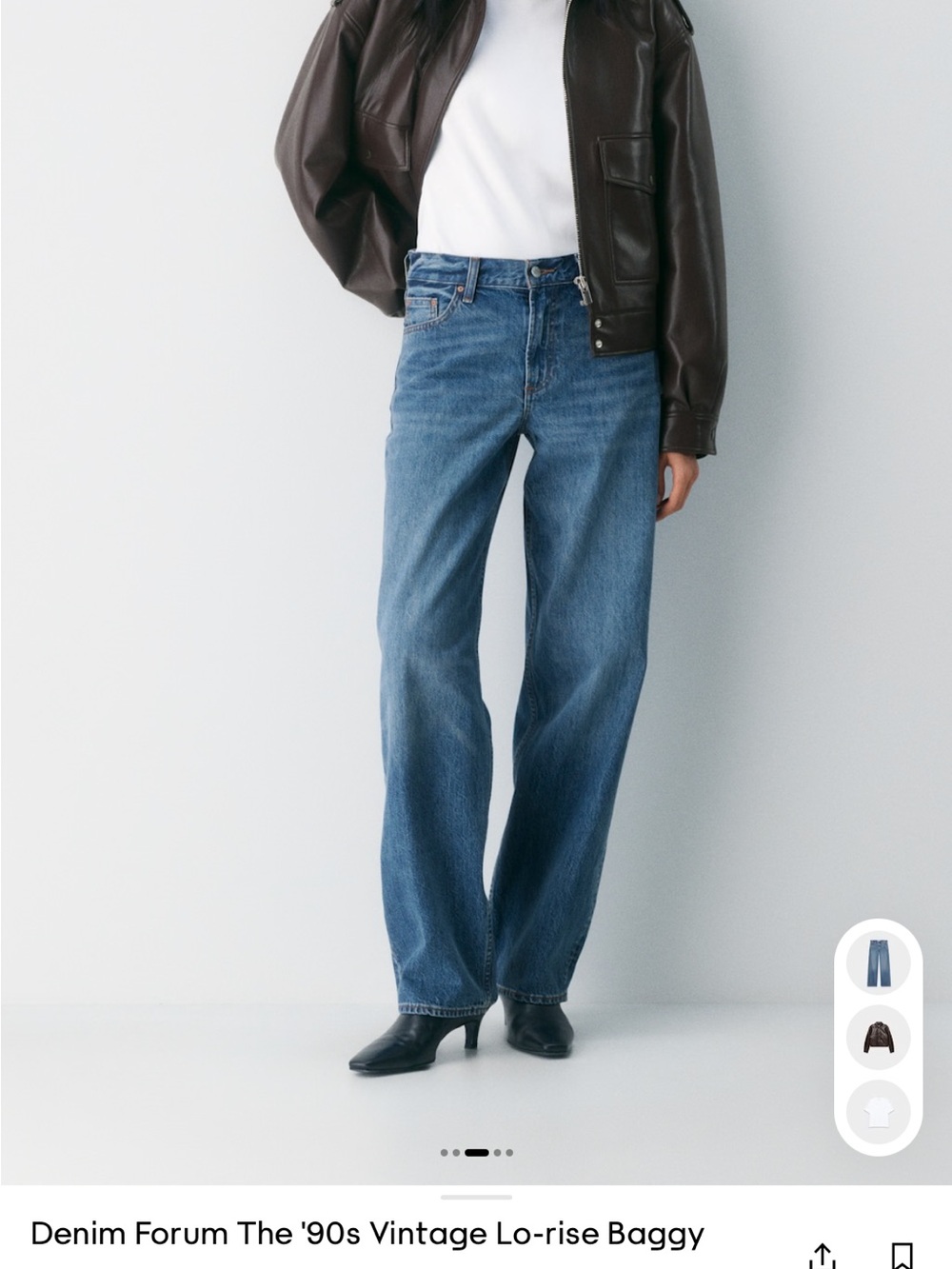 Aritzia Denim Forum Vintage-Inspired Blue Low-Rise Baggy Jeans
